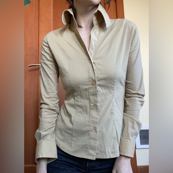 Vintage Sisley Dramatic Collar Button Down - Picture 5 of 10